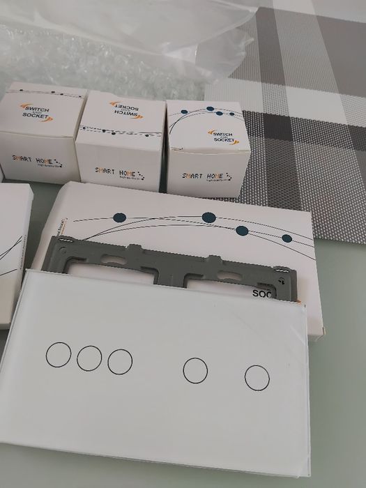 Smart Home Oswietlenie led Dotykowy zestaw WiFi szklany biały