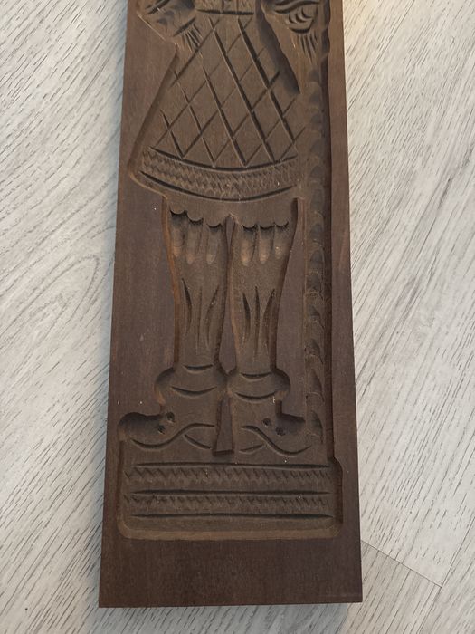 Stara jak nowa forma snycerska do piernikow drewniana rzezbiona