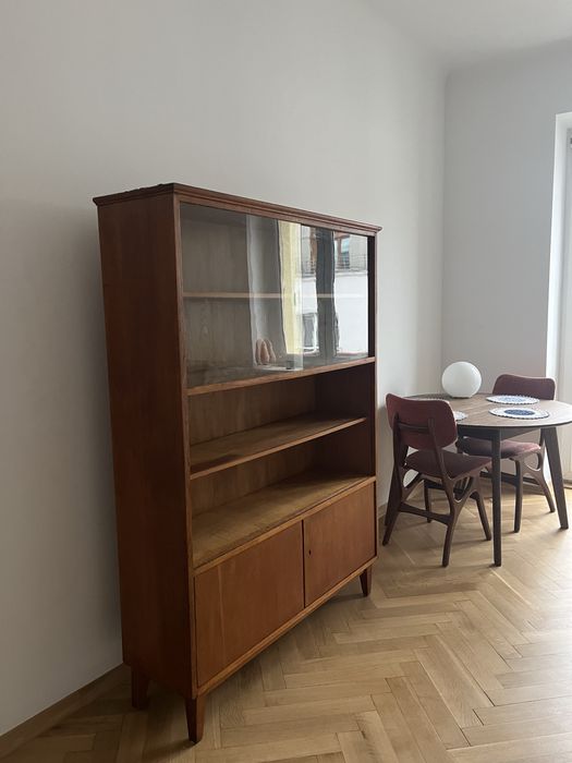 Regał biblioteczka witryna PRL retro vintage