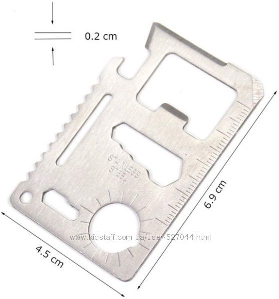 stainless steel 11-in-1 multi-functional tool card