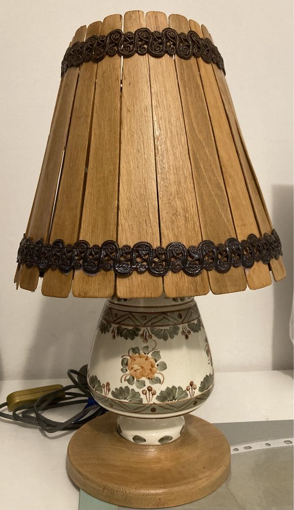 lampka stojąca vintage lampa PRL lampa Cepelia