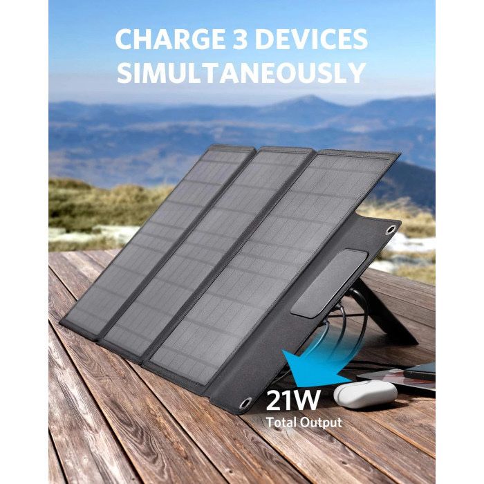 Сонячна зарядка,панель Anker PowerSolar 24W 3-Port USB