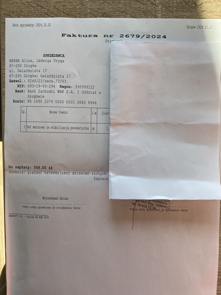 But marszowy ze stabilizacja pneumatyczna