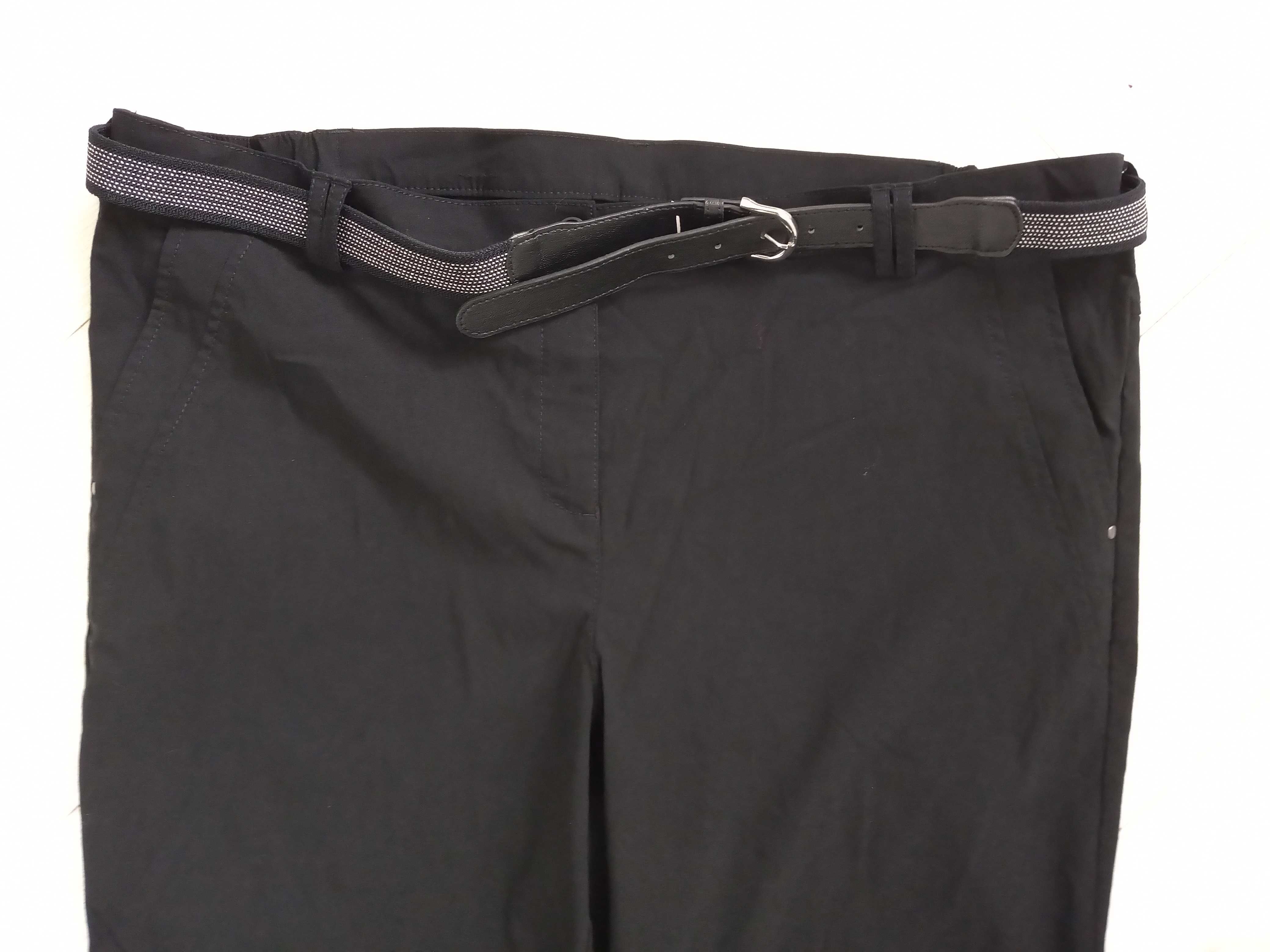 Czarne spodnie z paskiem 5XL C&A