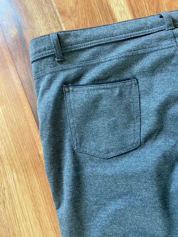 46 48 +size xxl skinny szare spodnie rurki materiałowe
