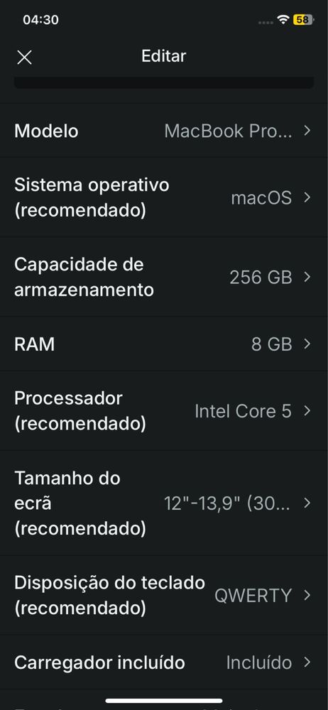 Aople Macbook pro