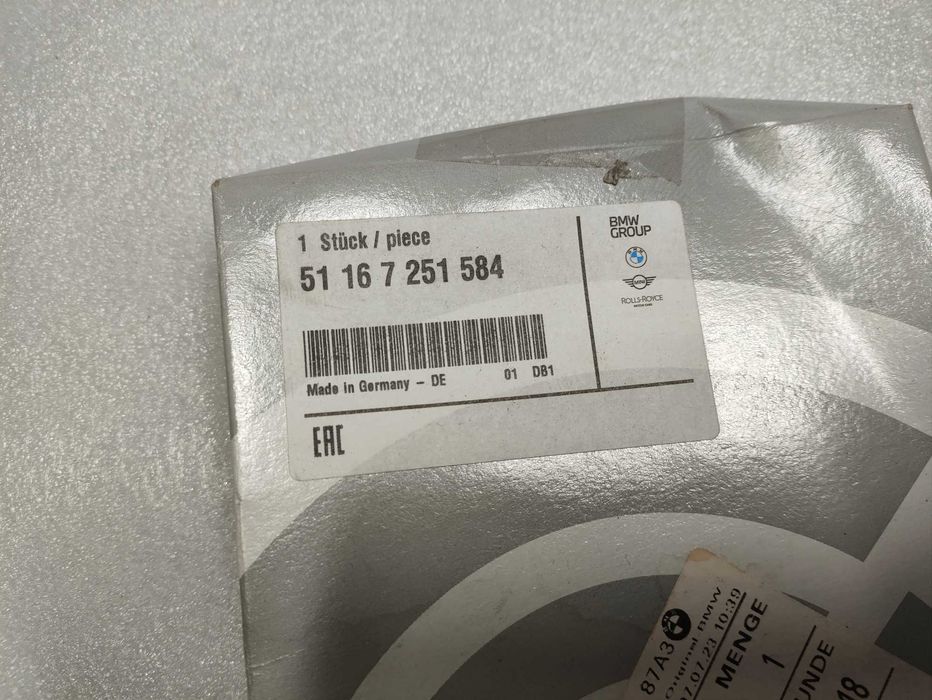 Wkład lusterka prawy szkło oryginał BMW E60N E61N F10 F11 OEM NOWY!!