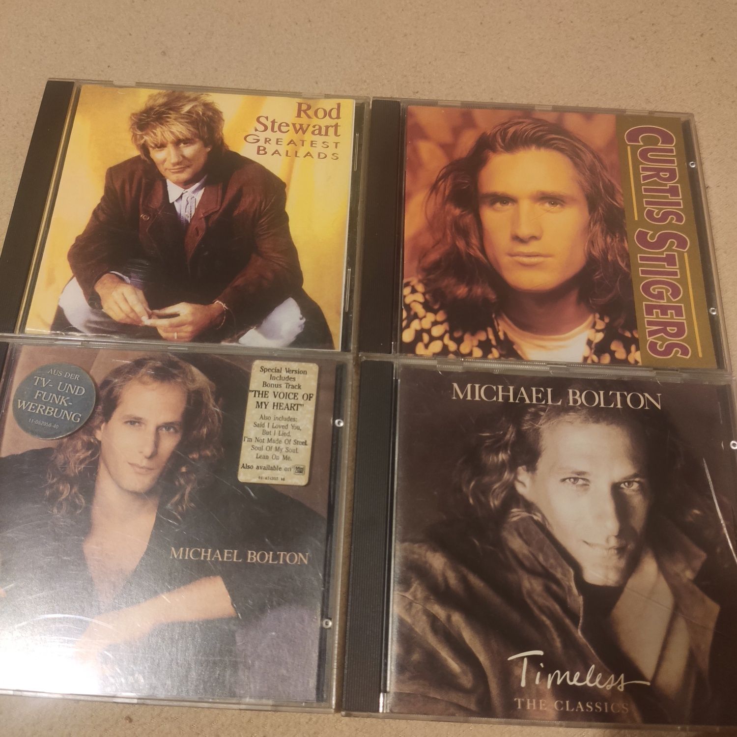 4 płyty CD Curtis Stigers, Michael Bolton, Rod Stewart