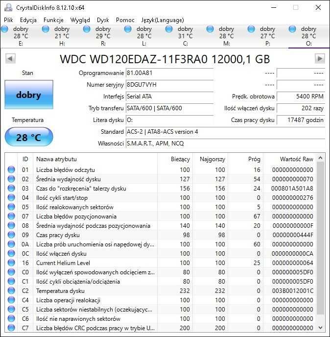Dysk 12tb Western Digital WD (9sztuk)