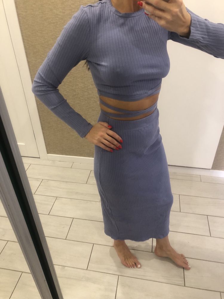 Костюм в рубчик zara M
