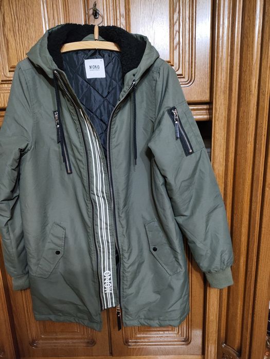 Duńska kurtka parka ocieplana Mono roz. 12-14 szerokość tylko 51 cm