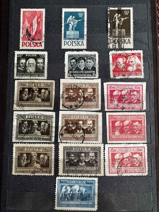 Znaczki Polska PRL 1948–1955