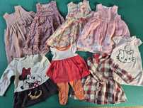 Paka ubrań dla dziewczynki 74-80cm/6-12 m-cy