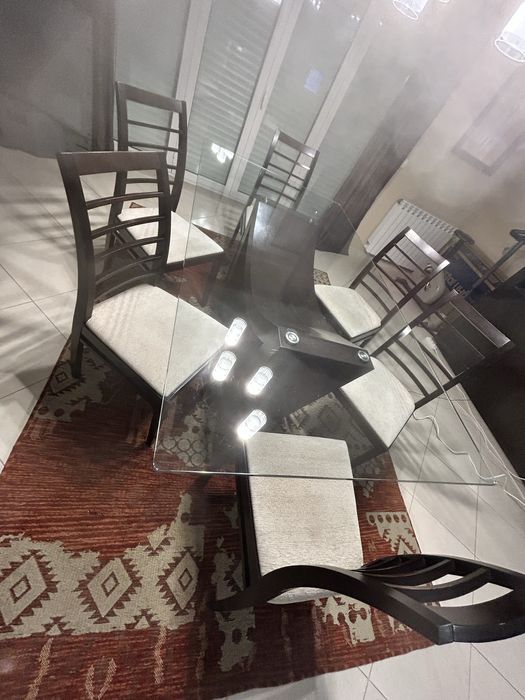Mesa sala com 6 cadeiras