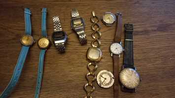 Zegarki vintage do naprawy lub na części złocone, 1szt srebrny