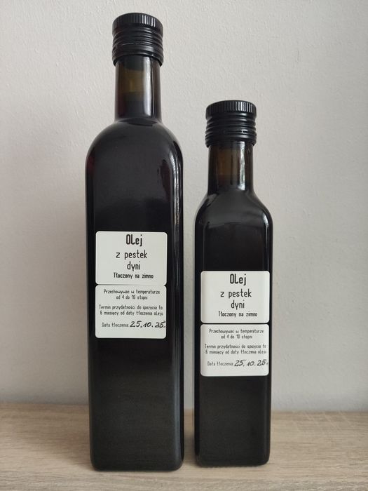 Olej z pestek dyni tłoczony na zimno