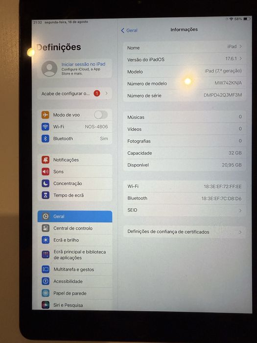 iPad 7a geração 32Gb