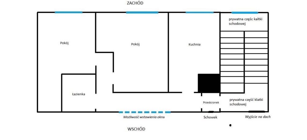 Okazja! Przestronne 50m2, 2 sypialnie, piekny widok, Kurdwanów