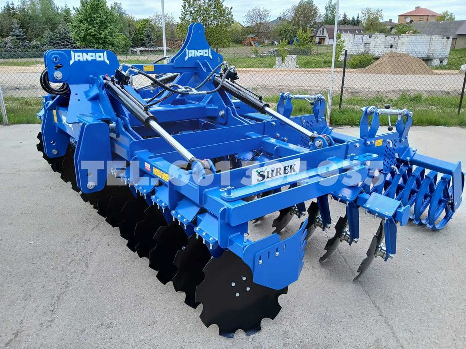 brona talerzowa hydrauliczna JANPOL SHREK 4m/5m 560 talerz daszek 600