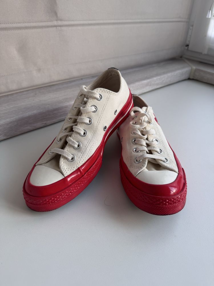 Кеди ConverseXcomme des garçons play chuck taylor 70 low top red sole