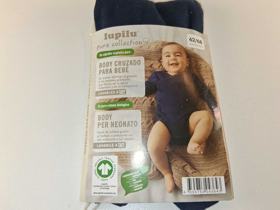 A255 Body Kopertowe Niemowlęce Lupilu Pure Collection Bawełna 62/68