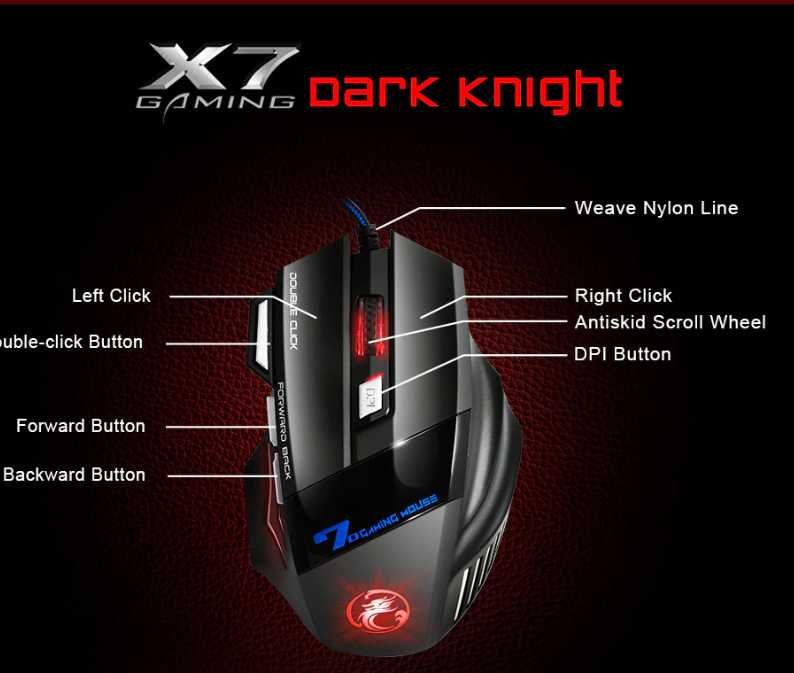 Світлодіодна оптична USB комп’ютерна миша Gamer Mice X7 Game Mouse