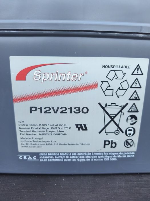 Акумулятор sprinter p12v2130 силовий