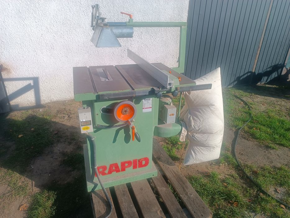 Piła formatowa stołowa obrotowa Rapid PK 100 z wyciągiem