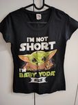 Czarna koszulka t-shirt baby yoda uniwersum star wars S