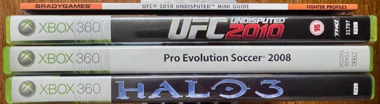 Halo 3, PES 2008, UFC 2010 (XBox 360)