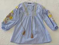 Blusa / Tunica bordada nova, tamanho S