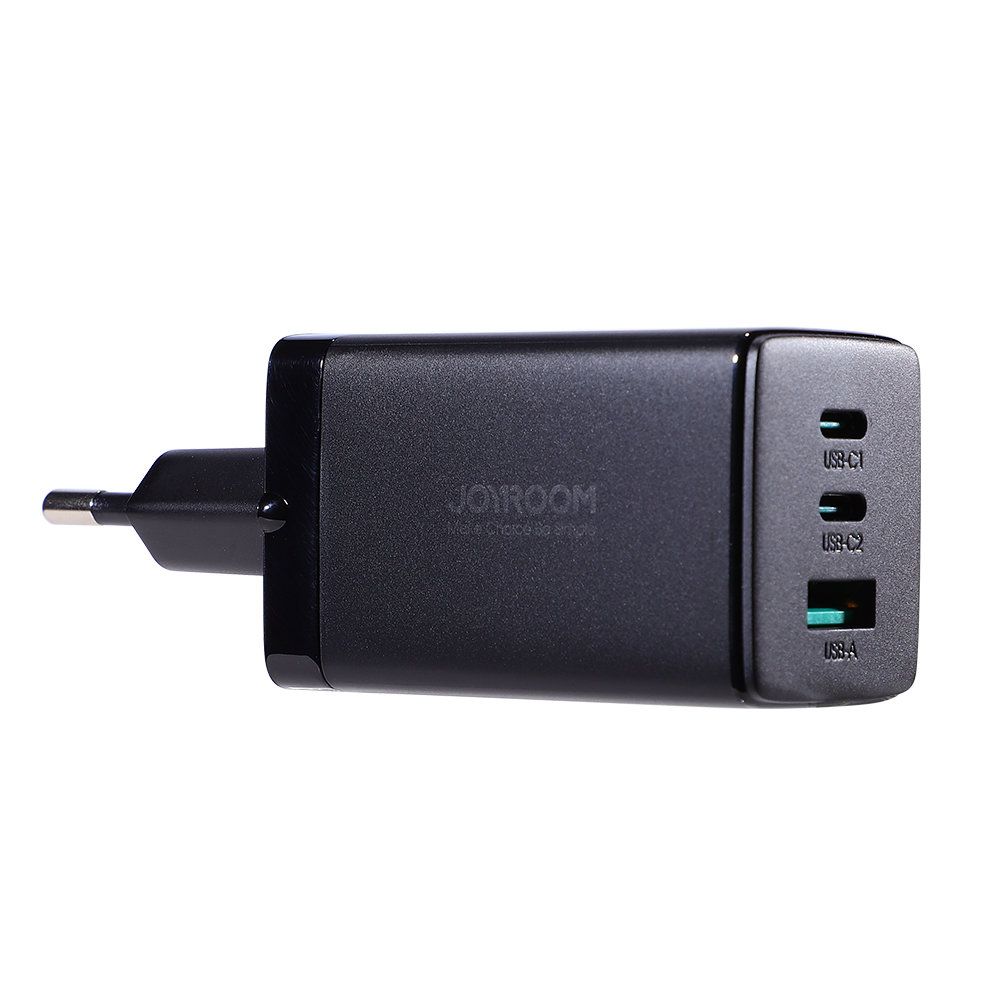 szybka ładowarka sieciowa gan usb 2x usb-c + kabel usb-c 1.2m - czarna