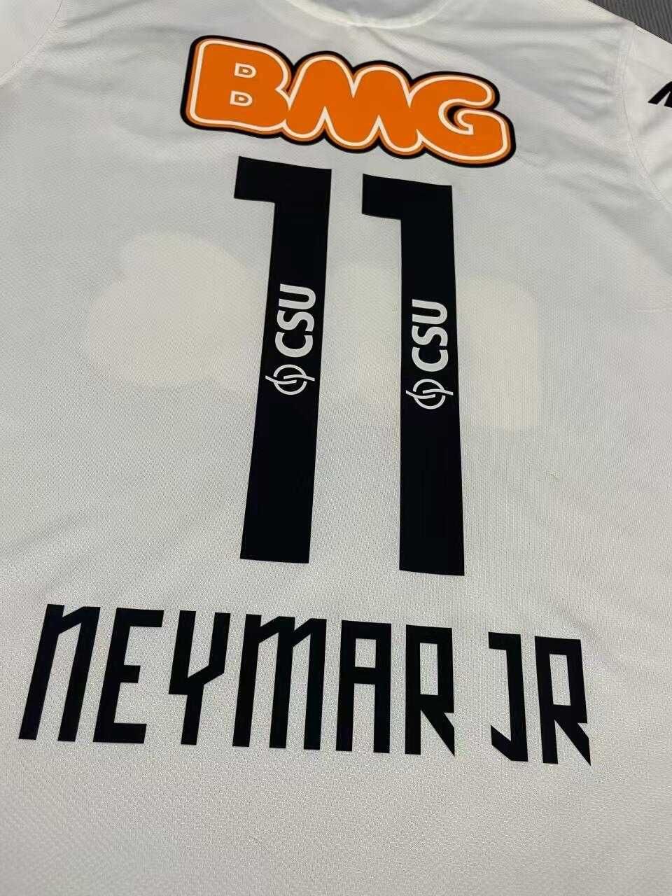 Santos 11-12sezon domowa wersja fanowska koszulka retro 11# Neymar R.S