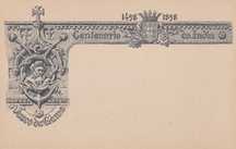 Bilhete Postal Centenario da India 1898