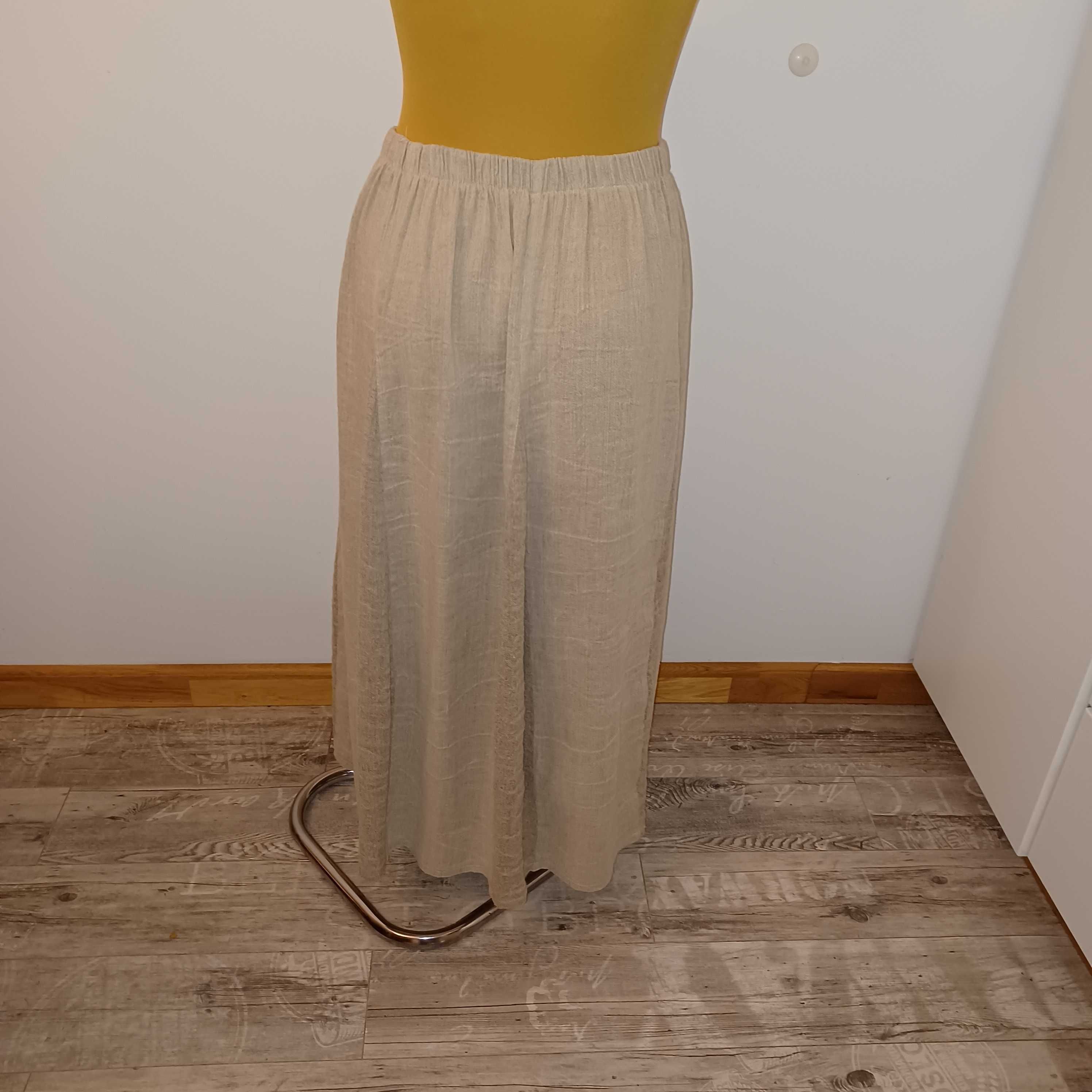 YP maxi spódnica lniana boho dla XXL+