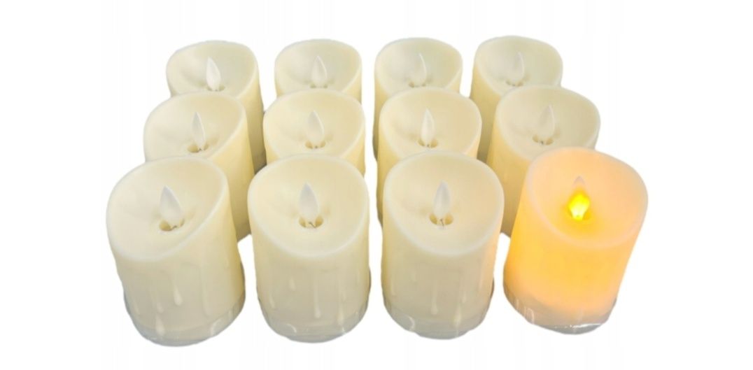 Świeczka wkład LED do znicza na baterię świeca ruchomy płomień 8CM