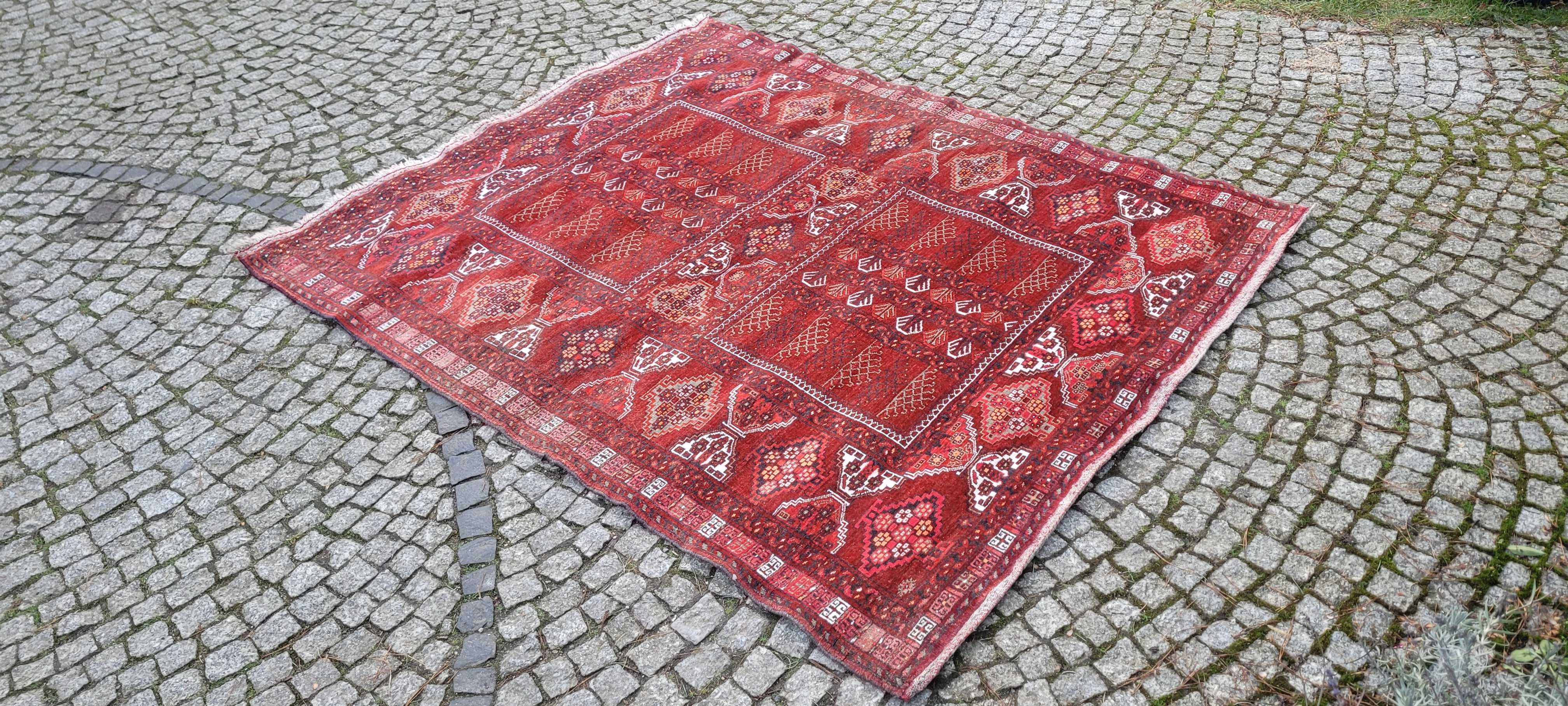 -70% Oryginalny stary r.tkany dywan afgan wełna 152/195cm