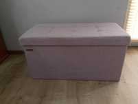 Stylowa pufa siedzisko organizer