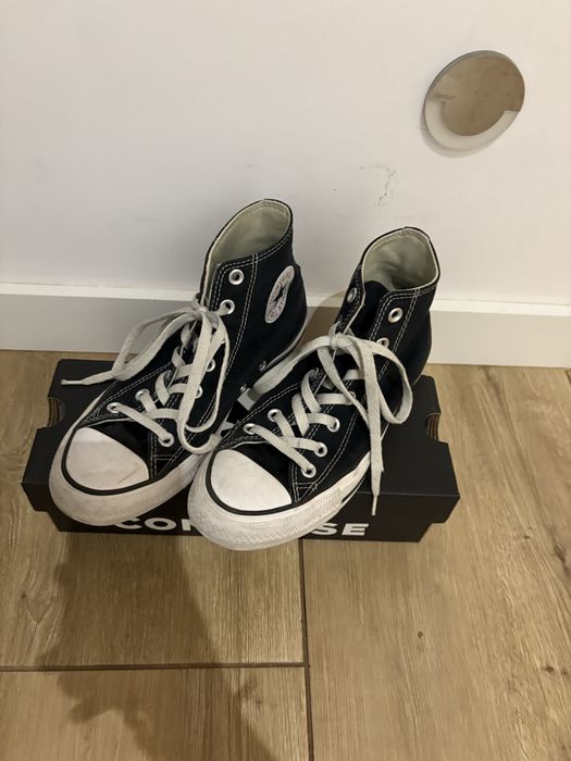 Trampki converse rozmiar 38 wysokie czarno-białe orginalne