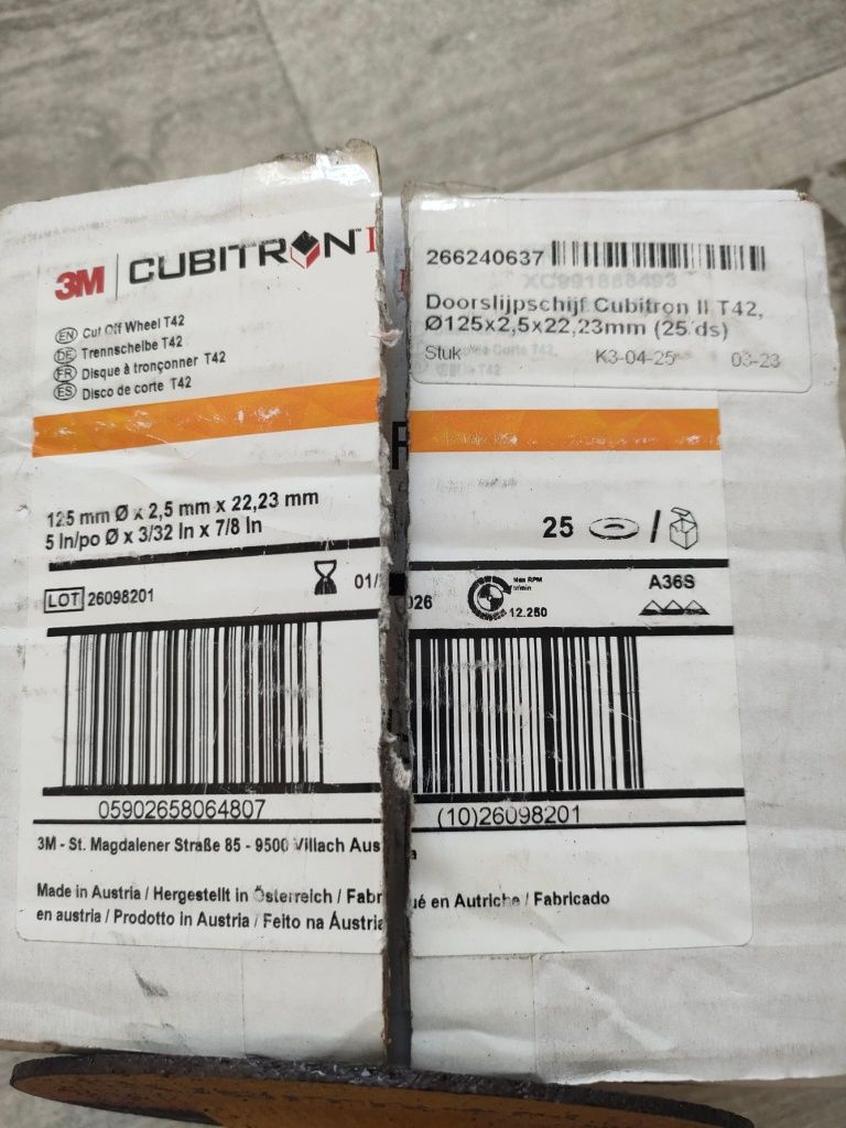 3M tarcza do cięcia  Cubitron II 125mm x 2,5mm 25szt