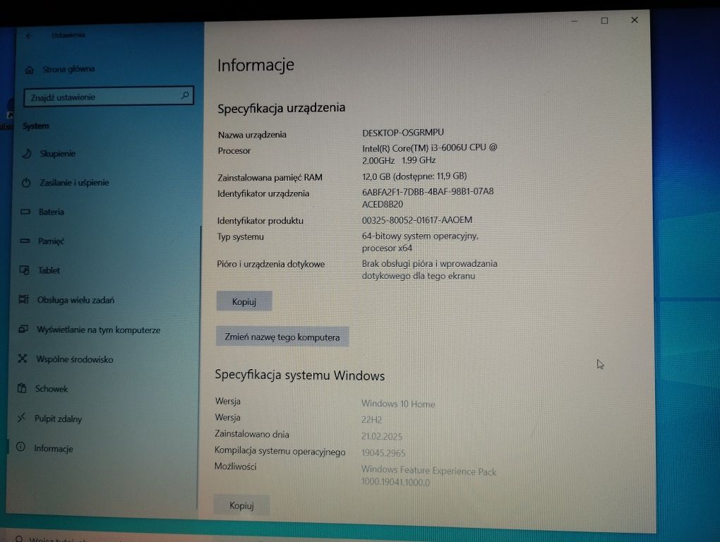 Laptop, notebook, Asus A540U, Intel Core I3 7th Gen