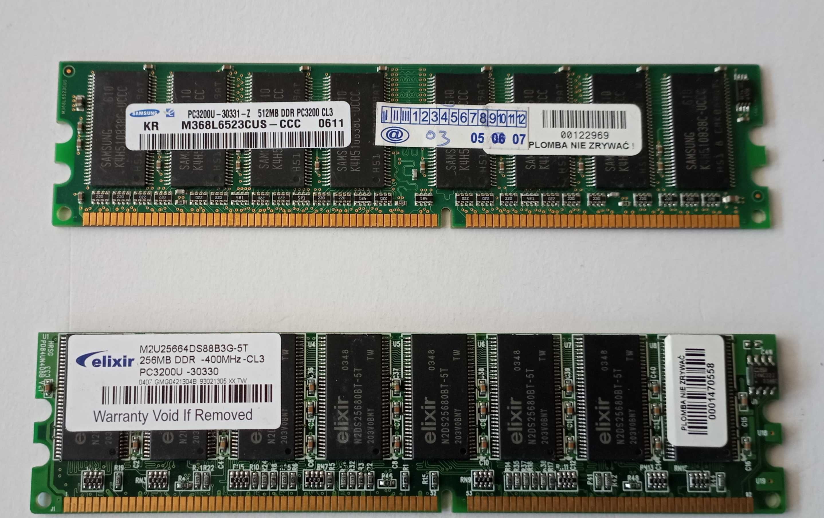 Ram 512 i 256 MB DDR 3200