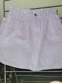 Sztruksowa spódnica mini rozm. 164 zara dziewczynka jasny fiolet