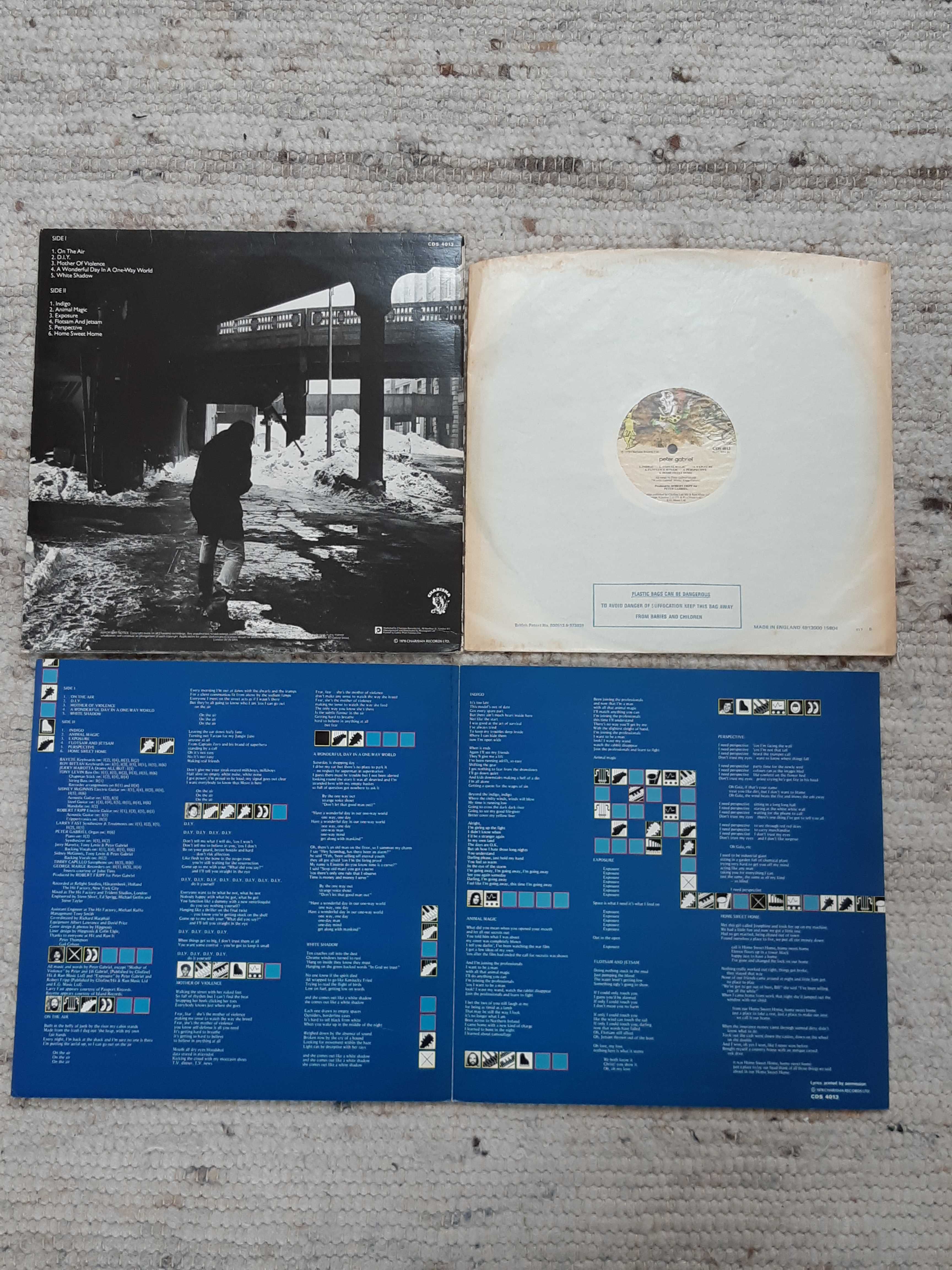 EX, 1. wyd. ang. 1978, Peter Gabriel LP Scratch, winyl King Crimson