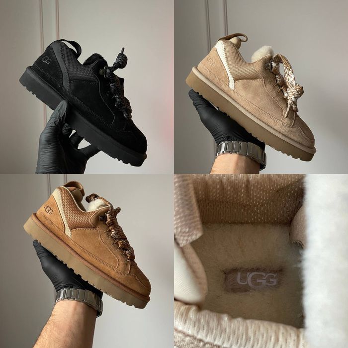 Зимові Жіночі кросівки утеплені хутром UGG Lowmel Sneaker снікерси