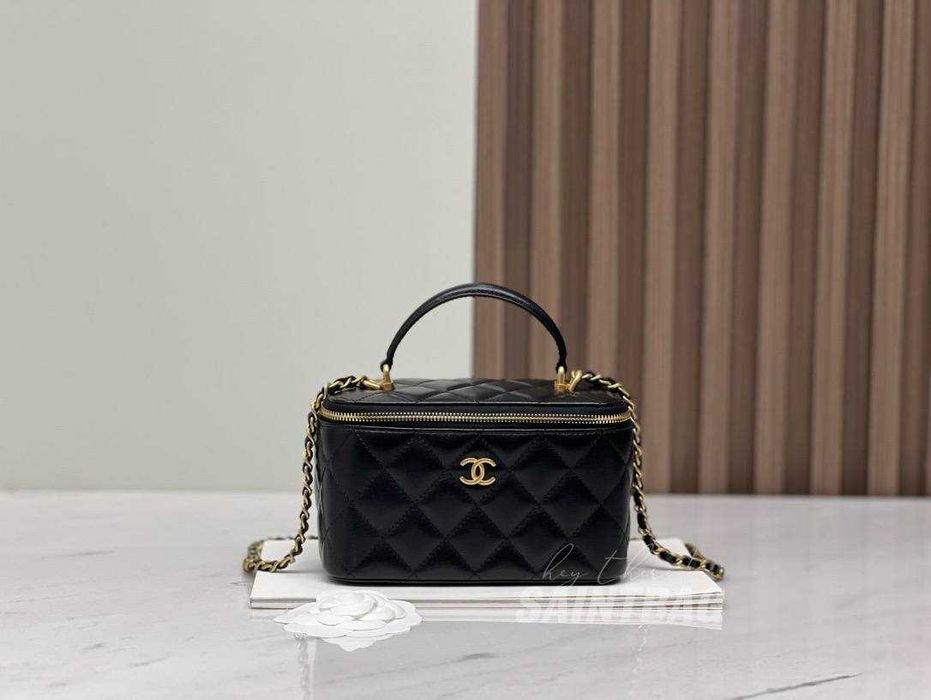 Под заказ сумка  Chanel Vanity Шанель Ванити черный цвет кожа