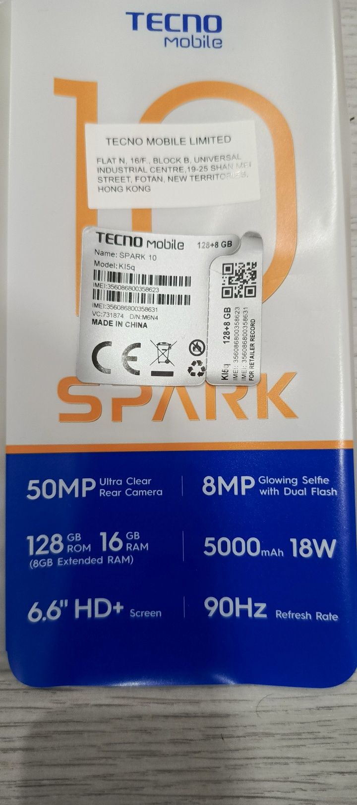 Tecno Spark 10 dual SIM 108 + 8 GB NFC Magic Skin Orange