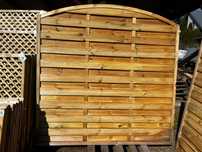 Płot drewniany lamelowy, pergola, panel 180x180 Łuk