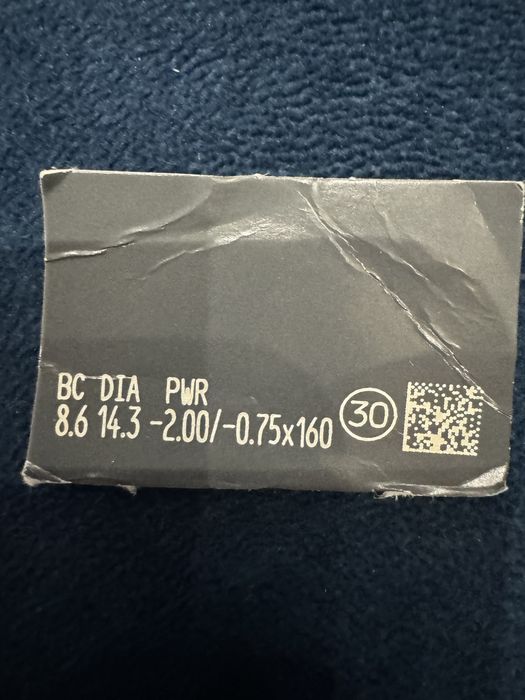 Soczewki toryczne iWear activ -2.00 cyl: -0.75x160 2 opakowania