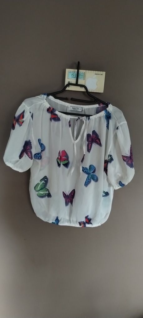 Biała koszula motyle Body casual r. M/L